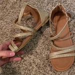 Olivia Miller Gold Strappy Sandals Photo 2