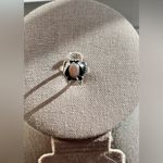 Vintage Sterling Silver Mother of Pearl Moonstone Statement Ring sterling silver Photo 2