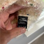 POL  Oversized Chunky Fuzzy Confetti Balloon Sleeve Knit V Neck Sweater Medium Photo 2