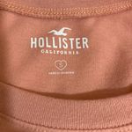 Hollister  graphic long sleeve t-shirt, women's oversize small pink tie front top Photo 6