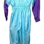 Spirit  women's adult blue retro one piece jumpsuit bright 90's color Med / large Photo 1