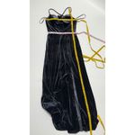 Revelry Billie Velvet Maxi Dress 8 Halter Cowl Neck Button Detail Grey Black Gray Photo 7