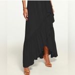 Ramy Brook NWT  Nicola Black One Shoulder Dress Maxi Feminine Evening Wedding szM Photo 7