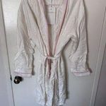 Malibu Luxxe Women's Cover Up Robe White Pink ONE SIZE Bamboo NWT Bridesmaid Photo 0