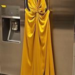 Reformation ππ Nerida Silk Dress ~ Tumeric 10 NWT Photo 9