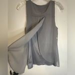 EXPRESS Sequin Gray Tank Top Split Flowy Back Stretch Cocktails Size Small Photo 2