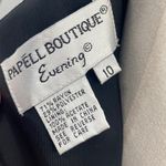 Vintage 90s Papell Boutique Mini Cocktail Dress Beaded Drop Waist Black Silver 6 Photo 7