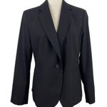 ZARA Single Breasted Black Long Classic Fit Blazer Jacket Shoulder Pads Size 10 Photo 1