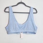 Sunday in Brooklyn  Anthropologie Terry Cloth Light Blue Bra NWT Size Large Photo 4