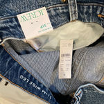 J.CREW SLIM WIDE LEG MEDIUM WASH NON DISTRESSED RAW HEM DENIM JEAN SIZE 31 P nwt Blue Photo 5