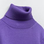 ZARA knitted casual turtleneck sweater cardigan top Photo 6