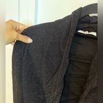 Ganni Black Metallic Baxter Wrap Top Photo 5