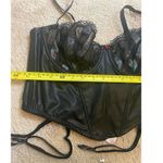 Savage X Fenty Black Bustier Rihanna Renaissance Rose Corset Caviar Size XL Photo 12