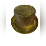 New Gold Glitter Top Hat NYE Party Costume Accessory Ringmaster Photo 1