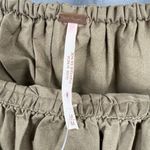 Free People Dress Olive Green Babydoll Puff Sleeve Off Shoulder Mini Medium Photo 7