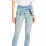 Jonathan Simkhai Standard Henley tie waist high rise jeans in Zuma light size 27 Photo 3