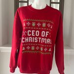 Phenomenal Graphic Christmas Sweatshirt Crew Neck Pullover Red Size M NEW Size M Photo 2