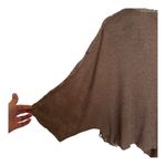 Pretty Angel  Brown lace poncho-style blouse with green details, elegant Photo 3