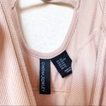 Cynthia Rowley Nude Rose Cross Back Ribbed Bodysuit Size XS Photo 6