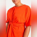 Eloquii Women's Plus Size Cross Front Flutter Sleeve Dress Peppery Vermillion 26 Photo 1