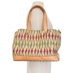 MZ Wallace super RARE vachetta leather handles and trim Tan red Patterned bag Photo 1