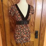 Retro Geometric Print Top | Y2K V Photo 5