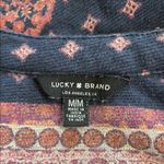 Lucky Brand  Elegant Blue Pink Women's Top 7/8 sleeves size medium Photo 3