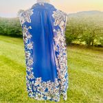 Susan Graver  Blue & White Polyester Sheer Vest Photo 12