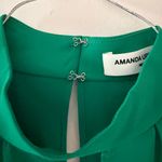 Amanda Uprichard Kimora Mini Dress in Dark Green Size XS Cut Out V-Neck Ruched Photo 4