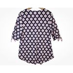 West Loop 2x$18  Size Large Short Sleeve Tunic Top Ties on Sleeves Pink Medallion Photo 2