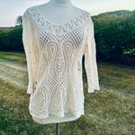 Adiva off white crochet knit shirt Photo 2