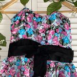 Paradis Miss Strapless Floral Ruffle Mini Dress Photo 2