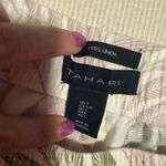 Tahari  Linen Wide Leg Pants with Leaf Print Photo 5