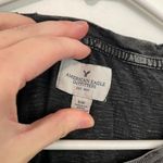 American Eagle Destroyed Pocket T-Shirt Black Ripped Rips Short Sleeve Crop Top Photo 3