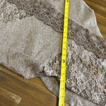 Y2K Whimsigoth Fairy Tunic Top Dress Lace Sequin Asymmetrical Gray Wool Mohair Size L Photo 6