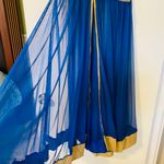 Blue Embellished Sari Size L Photo 3