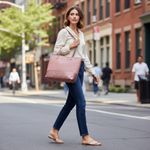 Kate Spade New York Greta Court Glitter Penny Tote in dusty peony Photo 4