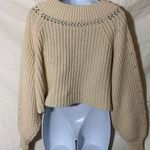 FAVLUX Cream Colored Cropped Sweater Photo 1