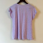 Lilly Pulitzer Purple Linen Blend Short Sleeve top Scoop Neck Button Sleeve XS Photo 4