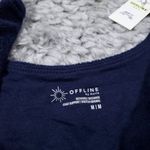 Aerie Offline Recharge Summer Lights Terry Sports Bra Size Medium Navy Blue Photo 4