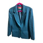 Pendleton Vtg  Classic Skirt Suit Sz 12 Women Virgin Wool Turquoise Blue Business Photo 5