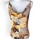 BNBN Vintage Aesthetic Abstract Print Cowl Neck Tank Top Size L Photo 0