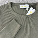 NWT REMAIN Birger Christensen Long Sleeve Ribbed Open Back Top Military Olive Photo 1