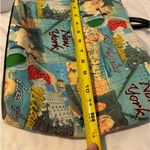 NWT Cloth Shoulder Bag Purse Beaded New York Miami Los Angeles Travel Theme Photo 8