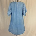 Eyelet Sleeve Pale Denim Chambray Blue Mini Dress by Style Envy Fairy Feminine Photo 5