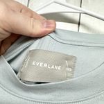 Everlane Dress XXS The Luxe Cotton Short Sleeve Tie Midi Light Blue Short Sleeve Photo 2