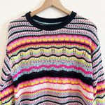 Vintage Women Dress XL Grannycore Crochet Open Knit Retro 70s Flare Coquette Blue Photo 1