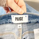 Paige  Rory Mid Rise Cropped Flare Leg Ripped Knee Distressed Jeans Blue 25 Photo 2