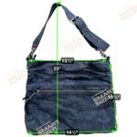 Marmi Dusty Navy Suede Bag Big Buckle Floppy Shoulder Purse Adjustable Zipper Blue Photo 1