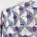 Untuckit for Her Peyton Midi Shirt Dress Stretch Cotton Swan Print Size 6 White Photo 10